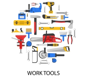 Toate uneltele și echipamentele în franceză