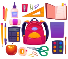 Rechizitele școlare în franceză